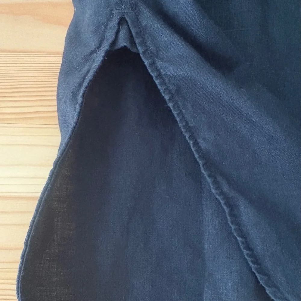 Everlane Black 100% Linen Button Shirt Dress XXS - Picture 11 of 15